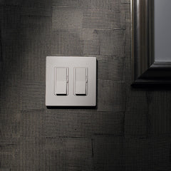 Lutron Claro 2 Gang Decorator/Rocker Wallplate, Gloss, White (1-Pack) | CW-2-WH