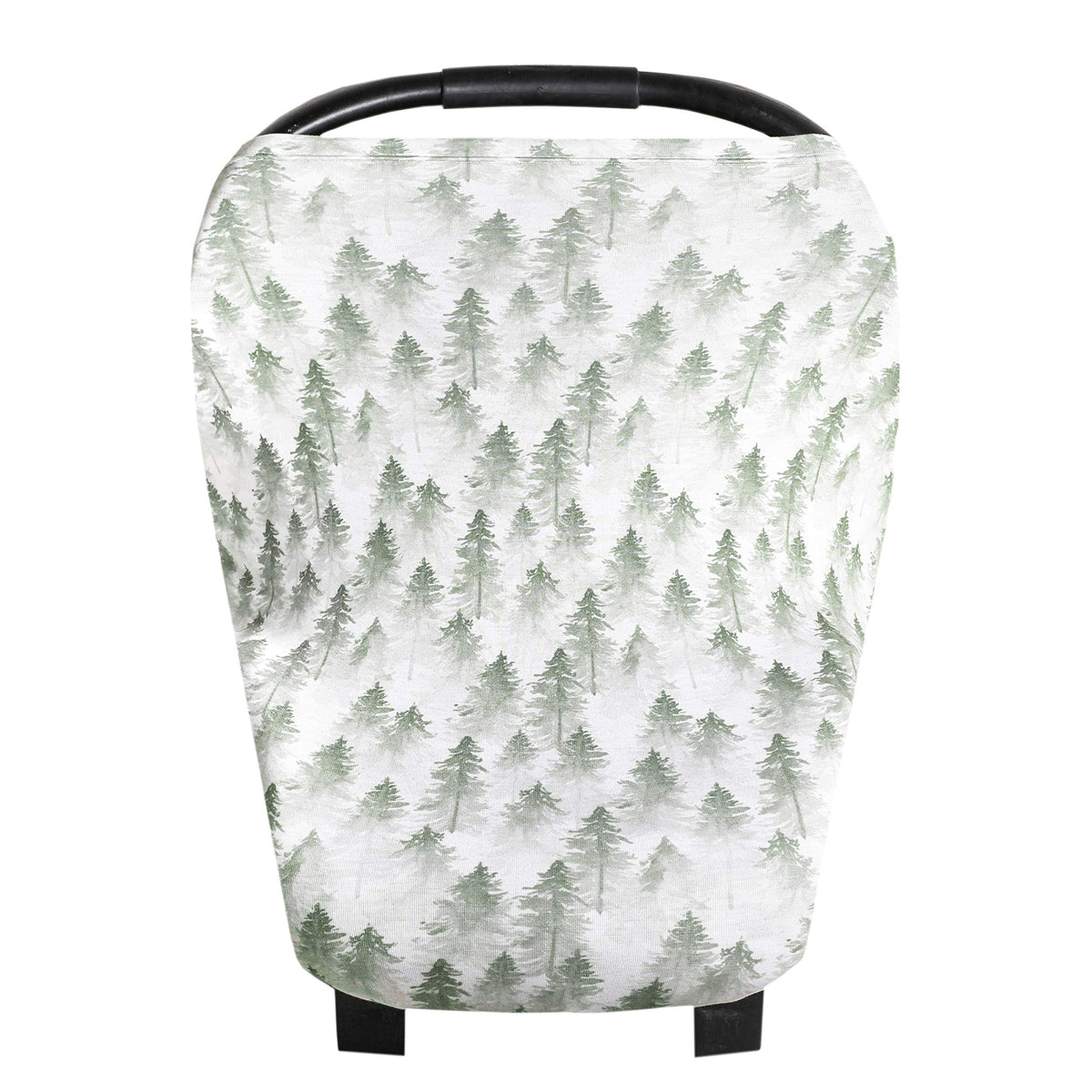 Baby Car Seat Cover Canopy and Nursing Cover Multi-Use Stretchy 5 in 1 Gift"Evergreen" by Copper Pearl