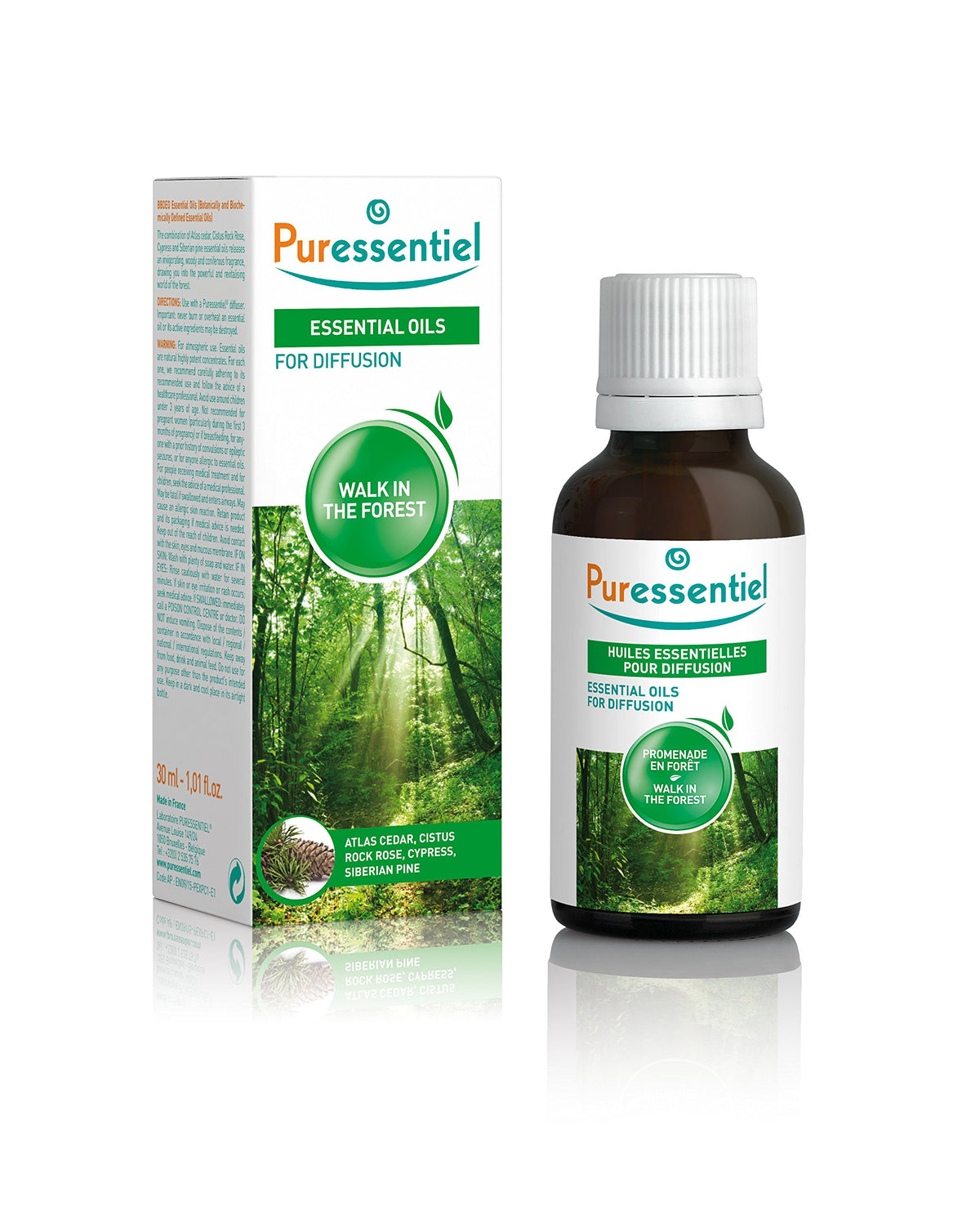 PURESSENTIEL - Essential Oils for Diffusion Walk in the Forest - Woodsy & Soothing Aroma - 30ml