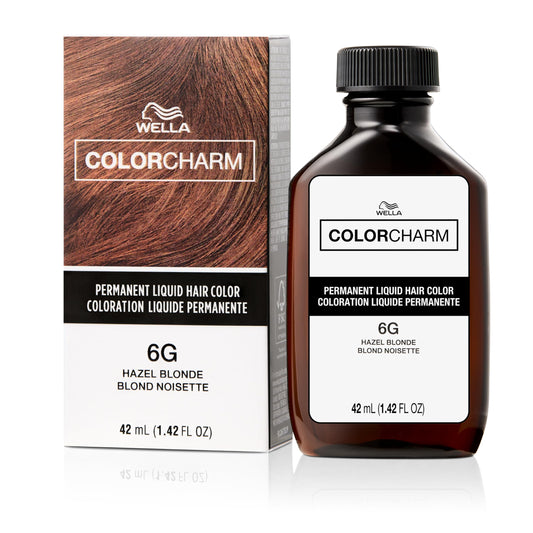 WELLA Color Charm Permanent Liquid Hair Color for Gray Coverage, 6G/555 Hazel Blonde