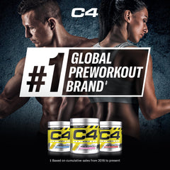 Cellucor C4 Original Pre Workout Powder - Sugar Free Preworkout Energy for Men & Women - 150mg Caffeine, Beta Alanine, Creatine - Icy Blue Razz, 60 Servings
