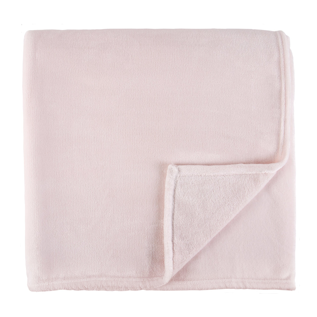 Sleeping Partners Luxe Solid Plush Blanket, 68"X90", Twin, Blush
