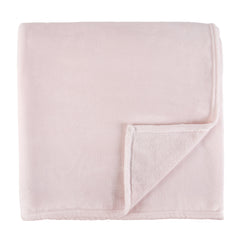 Sleeping Partners Luxe Solid Plush Blanket, 68"X90", Twin, Blush