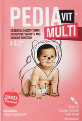 PediaVit Liquid Multi with Vitamins A, D & C | Ideal for Children 1-3 Years | Essential Multivitamin to Support Growth and Immune Function | Oral Solution, 50mL