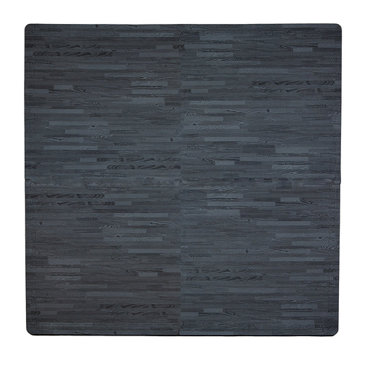 Tadpoles Wood Grain Playmat Set 4 Piece, Black