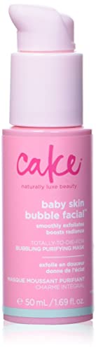 Cake Beauty Bubble Purifying Facial Mask – Vegan Skin Care - Aloe Vera & Willow Bark Exfoliating Bubble Face Mask for Glowing Skin – Cruelty Free Facial Skin Care Products for Skin Brightening