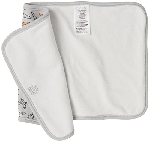 Amazon Essentials Baby Burp Cloths One Size, 6-Pack Grey Bunnies,