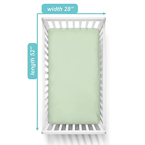 American Baby Company 100% Cotton Jersey Knit Fitted Crib Sheet for Standard Crib and Toddler Mattresses, Celery, for Boys and Girls
