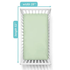 American Baby Company 100% Cotton Jersey Knit Fitted Crib Sheet for Standard Crib and Toddler Mattresses, Celery, for Boys and Girls