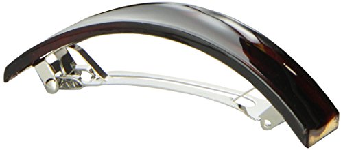 Caravan Canal Tubular Barrette For Thick Hair Tortoise Shell
