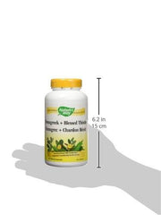 Nature's Way Fenugreek + Blessed Thistle – Herbal Supplement for Digestion & to Promote Lactation – 450mg Fenugreek & 375mg Blessed Thistle for Breastfeeding Support – 180 Vegetarian Tablets