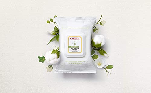 Burt's Bees Sensitive Facial Cleansing Towelettes, With Cotton Extract, 30 Count (packaging may vary)