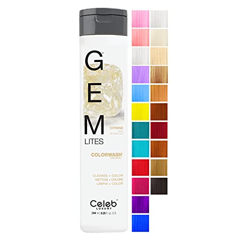 Celeb Luxury Gem Lites Colorwash Color Despositing Shampoo, Citrine, 8.25 Fl Oz