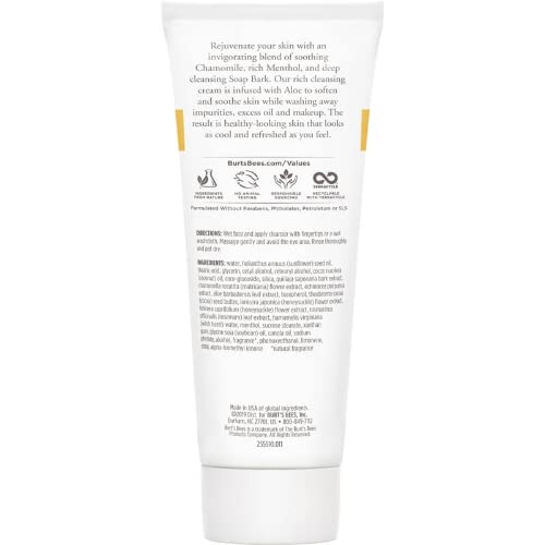 Burt's Bees Soap Bark and Chamomile Deep Cleansing Cream, 170g (packaging may vary)