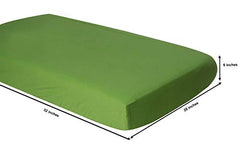 Bacati Modern Dots/Stripes Green/Chocolate Stripes Crib Fitted Sheet