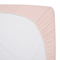 American Baby Company 100% Natural Cotton Jersey Knit Fitted Portable/Mini-Crib Sheet, Blush, Soft Breathable, for Girls