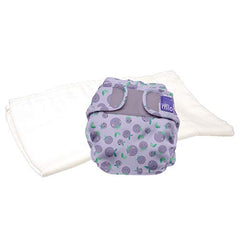 Bambino Mio Mioduo Two-Piece Cloth Diaper, Berry Bounce, Size 2 (9kgs+)