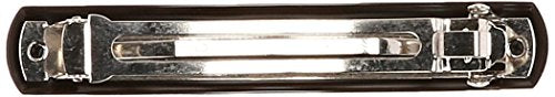 Caravan Extra Long Basic Automatic Black Barrette, 0.5 Ounce