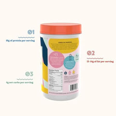 Natreve - Keto Collagen - This Gluten Free, Non-GMO, Kosher - Halal, 100% pure Grass Fed rBGH Hormone Free Whey Isolate (Keto Fudge Brownie Smoothie, 500 g)