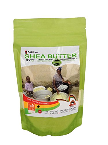 Baraka Fair Trade Pure Organic Shea Butter, 250g