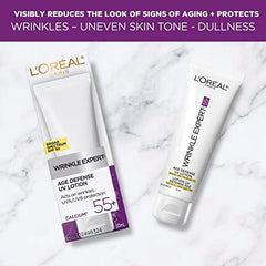 L'Oreal Paris Anti-Aging SPF 30 Lotion 55+, Day Skincare, Wrinkle Expert, UV Lotion With Calcium to reduce the Look of Wrinkles, 50mL