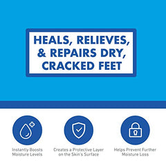 O'Keeffe's Healthy Feet Foot Cream, Healing Moisturizer, Relieves and Repairs Extremely Dry Cracked Feet, Instantly Boosts Moisture Levels, Two 3oz/85g Tubes, (Pack of 2) 108485