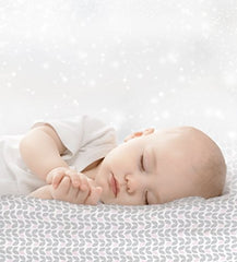 Kushies Baby Fitted Crib Sheet, Grey Petal
