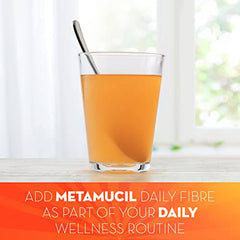 Metamucil, Daily Psyllium Husk Powder Supplement, Real Sugar, 3-in-1 Fibre for Digestive Health, Orange Smooth Flavored Drink, 48 Servings