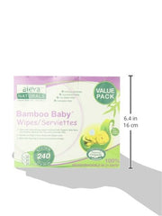 Aleva Naturals Bamboo Baby Wipes 960 Count (Pack of 240 x 4)