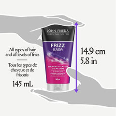 John Frieda Frizz Ease Straight Fixation Styling Crème for Sleek, Beautiful Hair (145 mL)