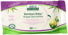 Aleva Naturals Bamboo Baby Travel Wipes, 30 Count (Pack of 6)