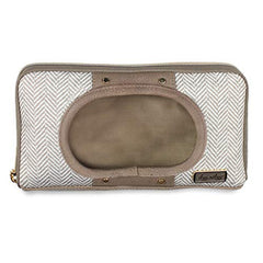 Itzy Ritzy Travel Wipes Case – Portable, On-The-Go Baby Wipes Holder Including Removable Clips For Car Visor Or Seat Back, Designed to Hold Packs of Up to 64 Wipes, Vanilla Latte