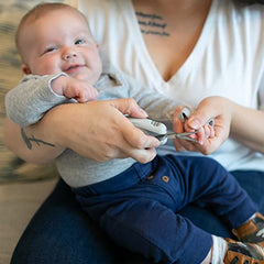 Dr. Brown’s™ Safe Squeeze Nail Scissors with Rounded Blade Tip and 100% Silicone Handle for Infant & Baby
