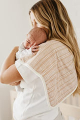 Copper Pearl Baby Burp Cloth Large 21''x10'' Size Premium Absorbent Triple Layer 3-Pack Gift Set''Peanut'''' (PN-WYD7-N9S3)
