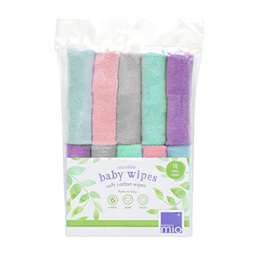 Bambino Mio, reusable baby wipes, 10 pack, cloud