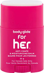 Body Glide For Her Moisturizing Anti Chafe Balm Stick (for Canadian Sale Only), 22g, Magenta (Packaging May Vary)