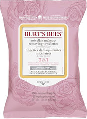 Burt's Bees Micellar Cleansing Towelettes With Rose Water 30 count