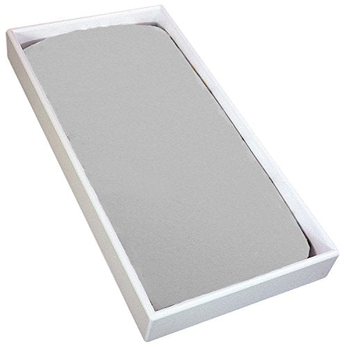 Kushies Changing Pad Cover for 1" pad, 100% breathable cotton, Made in Canada, Grey
