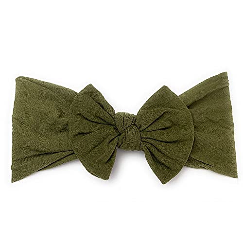 Baby Wisp - Headband - Nylon Bow - Moss - Baby, Infant, Girl 3M