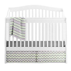 American Baby Company 100% Cotton Tailored Crib Skirt with Pleat, Celery, for Boys and Girls