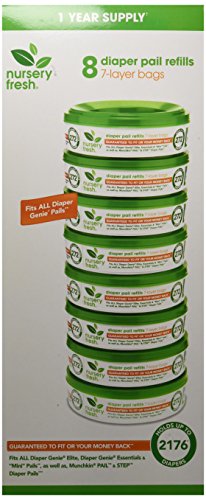 Nursery Fresh Diaper Pail Refill-8 Piece