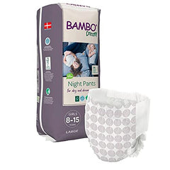 Bambo Nature Eco Friendly Dreamy Night Pants for Girls 8-15 Years 10ct