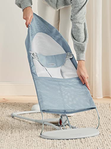 BabyBjörn Extra fabric seat for Bouncer Balance Soft, Mesh, Sky blue/White