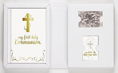 Creative Brands Faithworks-Abundant Grace First Communion Gift Set, 5-Piece, Girl, White,Gold