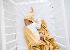 Copper Pearl Large Premium Knit Baby Swaddle Receiving Blanket Marigold, 300 grams (X002BFKPAN)