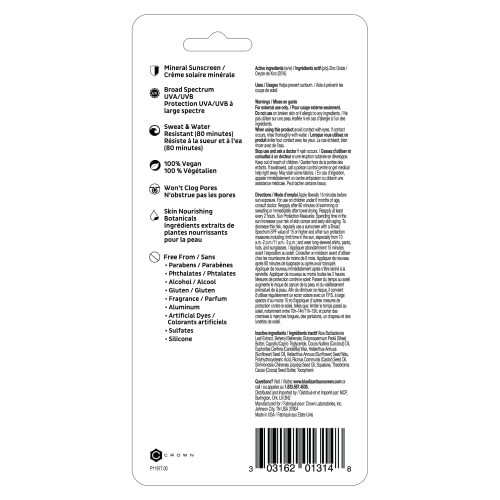 BLUE LIZARD Sensitive Skin Sunscreen Combo Pack for Face, SPF30 Mineral Sunscreen for Face, Fragrance-Free Sunscreen Lotion for Sensitive Skin, SPF 50 Sunscreen Stick, 2 Count, 48g Tube and 14g Stick