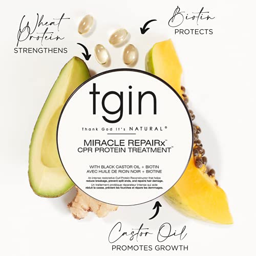 Thank God It's Natural Tgin Miracle Repairx Curl Protein Reconstructor for Natural Hair - Dry Hair - Curly Hair - Damaged Hair - 12 Oz, 12 ounces