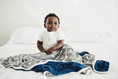 Copper Pearl Large Premium Knit Baby 3 Layer Stretchy Quilt Blanket for Boys"Scout", 10.6 Ounces