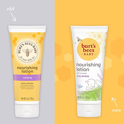 Burt's Bees Baby Nourishing Lotion with Lavender, Calming Baby Lotion, Pediatrician Tested, 99.0% Natural Origin, 170g