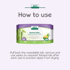 Aleva Naturals Bamboo Baby Travel Wipes - Value Pack- 30 Count X 3 = 90 Wipes